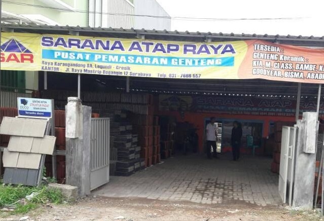 gudang genteng, distributor genteng terlengkap. karang pilang, kia, kanmuri, m-class, beton
